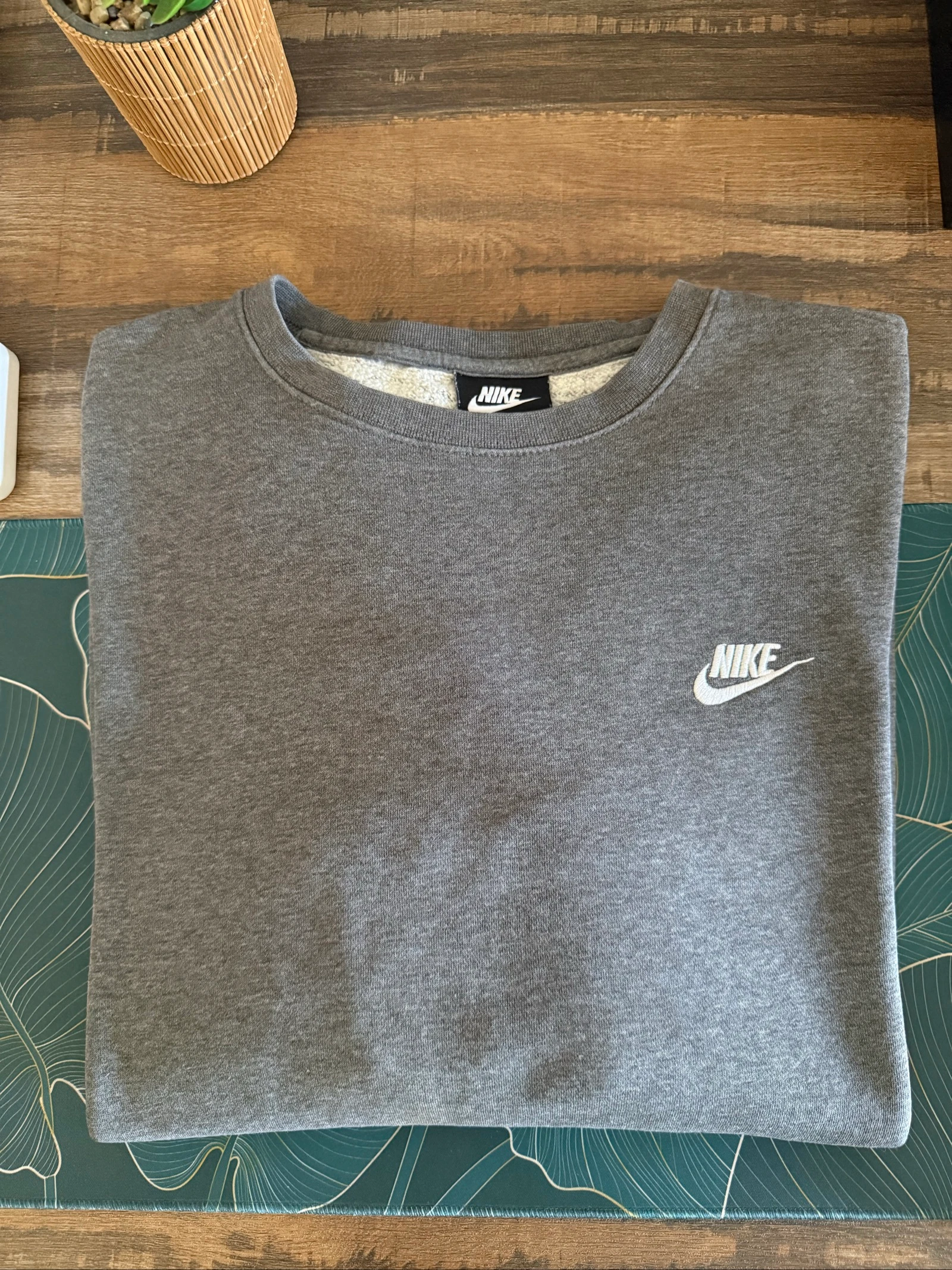Sweat Nike vintage homme L gris – Logo brodé – Bon état – photo 5